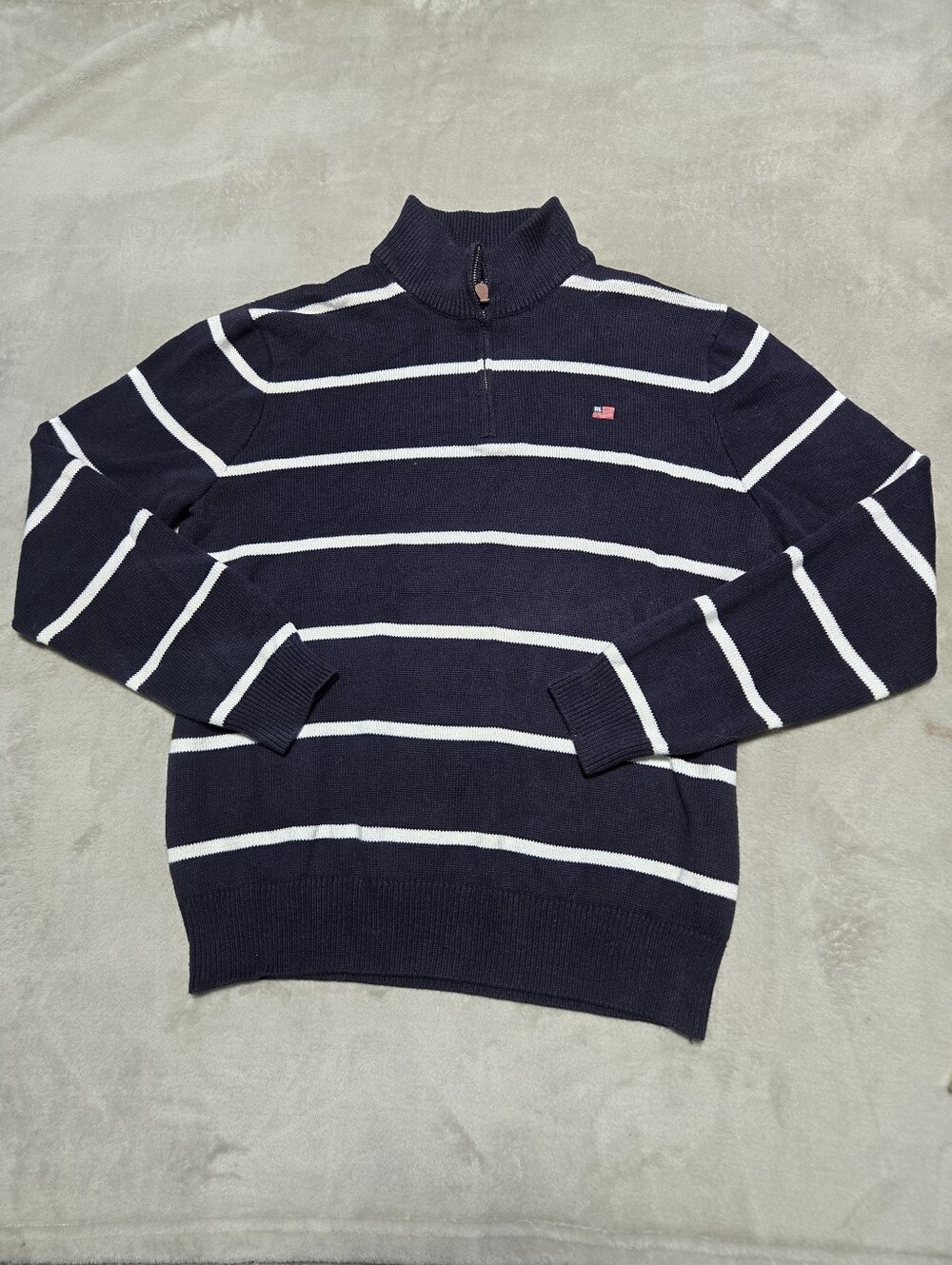Vintage Polo Jeans Co Ralph Lauren 1/4 Zip Knit Sweater Men's Size Large
